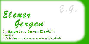 elemer gergen business card